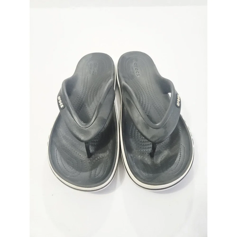 Crocs Unisex‎ Bayaband Flip Sandals Black/White US Men's 12 Women's 10